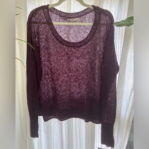 UGG Mohair Scoop Neck Sweater in Port
